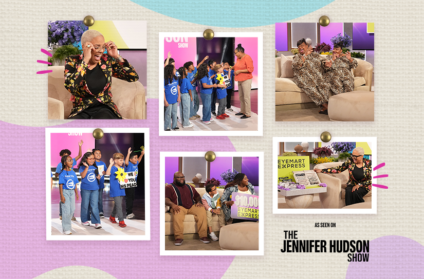 Collage of scenes from 'The Jennifer Hudson Show' with various people and settings.
