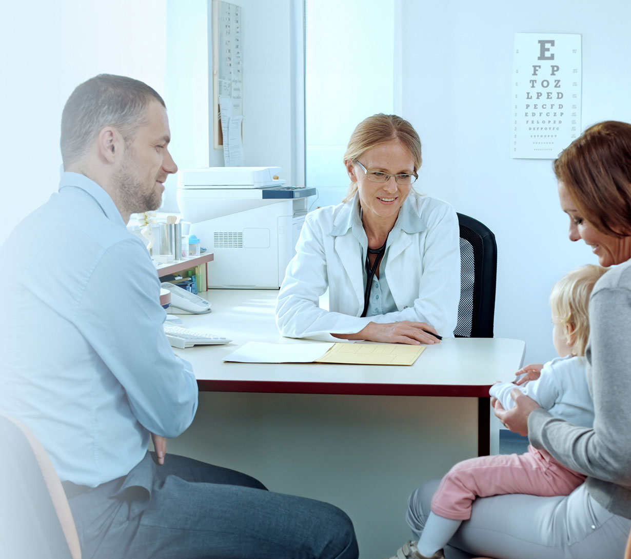 Doctor with Patient Family